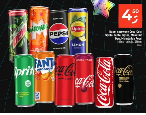 Napój gazowany Fanta Zero Sugar promocja w Dealz