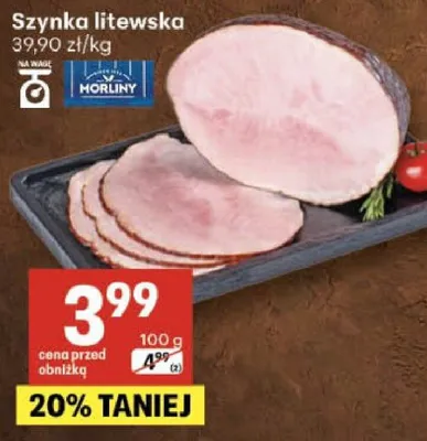 Szynka litewska Morliny promocja w Delikatesy Centrum