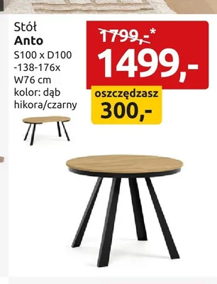 Stół Anto promocja w Black Red White