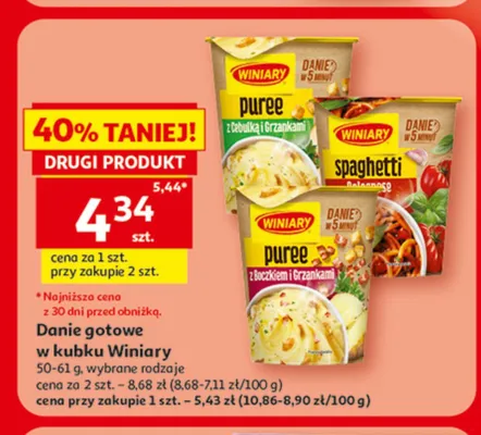 Danie gotowe Spaghetti Bolognese Winiary Danie w 5 minut promocja w Auchan