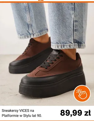 Sneakersy VICES na platformie w stylu lat 90. promocja w Born2be