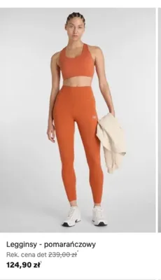 Legginsy New Balance pomarańczowe promocja w Lounge by Zalando