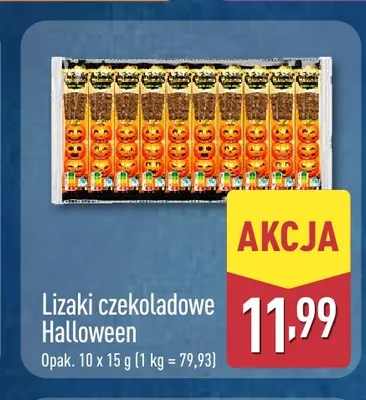 Lizaki czekoladowe Halloween promocja w Aldi