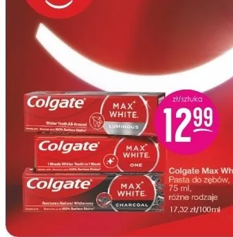 Pasta do zębów Max White Colgate promocja w Drogerie Jasmin