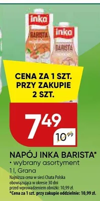 Napój Inka Barista wybrany asortyment promocja w Chata Polska