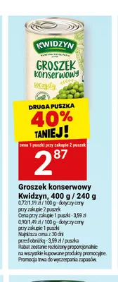 Groszek konserwowy Kwidzyn promocja w Twój Market
