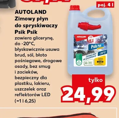 Zimowy płyn do spryskiwaczy Psik Psik Autoland promocja w Kaufland