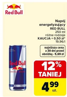 Napój energetyzujący różne rodzaje promocja w Carrefour Market