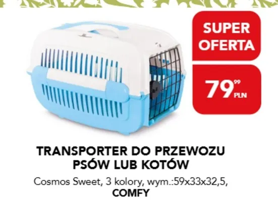 Transporter do przewozu psów lub kotów Comfy Cosmos Sweet 59x33x32,5cm promocja w Aquael zoo