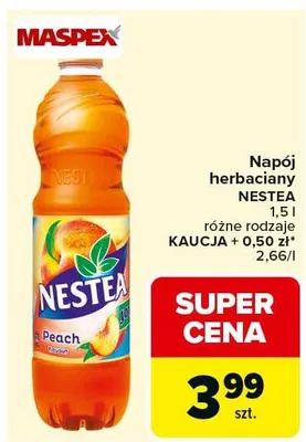 Napój herbaciany Peach różne rodzaje promocja w Carrefour