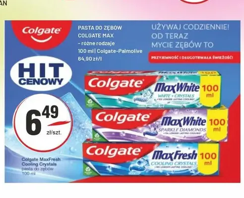 Pasta do zębów Colgate Max Fresh Cooling Crystals promocja w Sedal