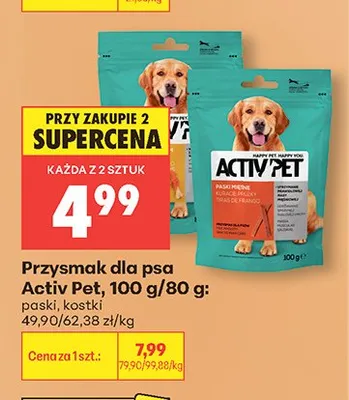 Przysmak dla psa Activ Pet promocja w Biedronka