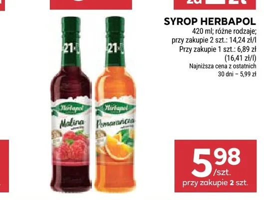 Syrop Herbapol pomarańcza promocja w Stokrotka