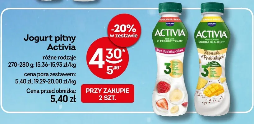 Jogurt pitny różne rodzaje promocja w Żabka