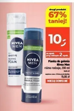 Pianka do golenia Nivea Men Sensitive promocja w Dealz