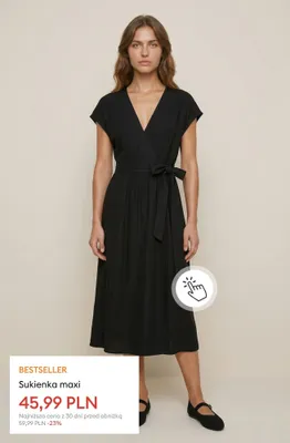 Sukienka maxi promocja w Sinsay