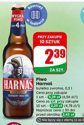 Piwo butelka zwrotna promocja w Dino