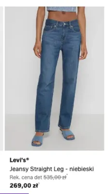 Jeansy Straight Leg Levi's niebieski promocja w Lounge by Zalando