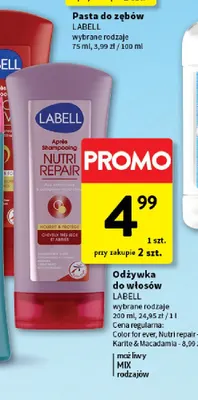 Odżywka do włosów Color For Ever Labell promocja w Intermarche