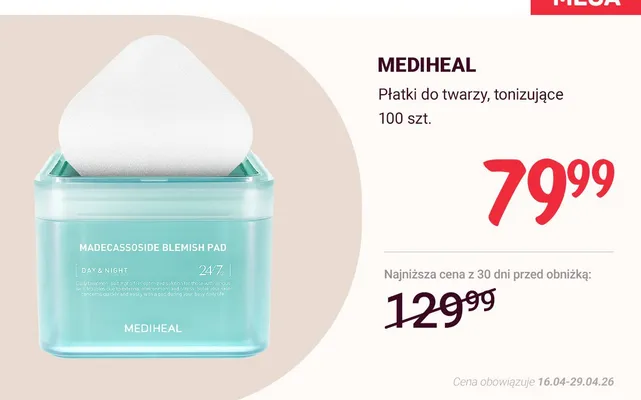 Płatki do twarzy tonizujące promocja w Rossmann