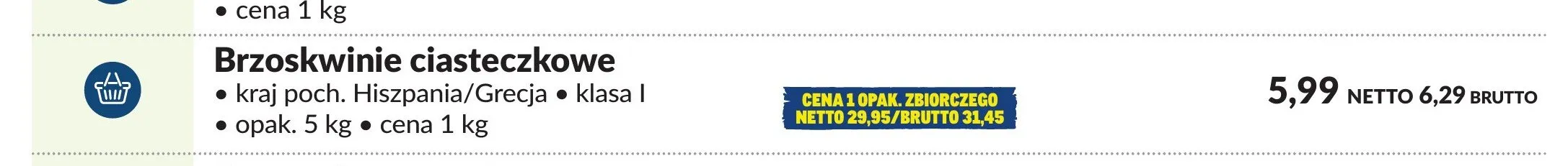 Brzoskwinie ciasteczkowe promocja w Makro