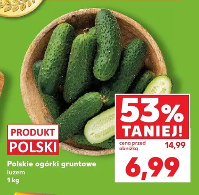 Ogórki gruntowe luzem Kaufland promocja w Kaufland