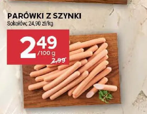 Parówki z szynki Sokołów promocja w Stokrotka