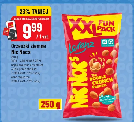 Orzeszki ziemne Nic Nac's XXL Fun Pack promocja w POLOmarket