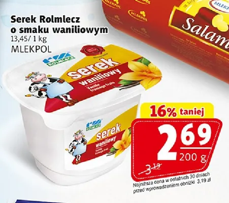 Serek Rolmlecz o smaku waniliowym promocja w Prim Market