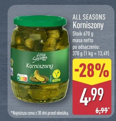 Korniszony promocja w Aldi