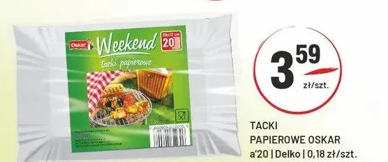 Tacki papierowe Oskar promocja w Sedal