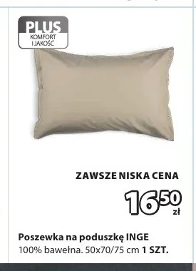 Poszewka na poduszkę Inge 50x70/75 cm promocja w Jysk