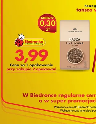 Kasza gryczana promocja w Biedronka