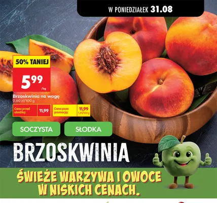 Brzoskwinie promocja w Biedronka