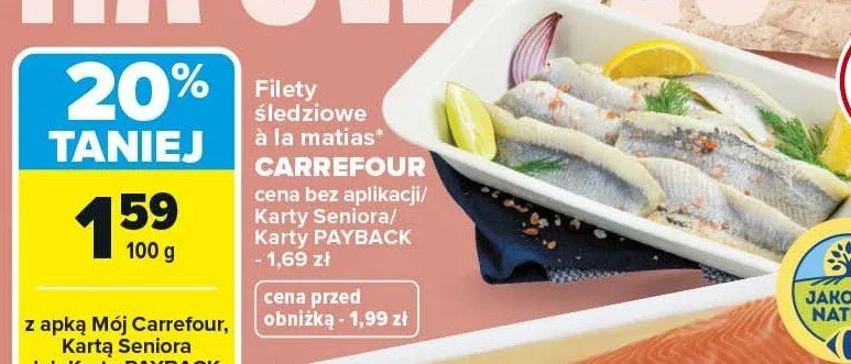 Filety śledziowe K-classic favourites promocja w Carrefour