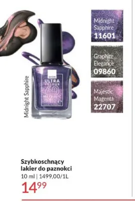 Szybkoschnący lakier do paznokci Midnight Sapphire promocja w AVON