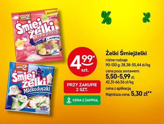 Żelki Śmiejżelki różne rodzaje promocja w Żabka