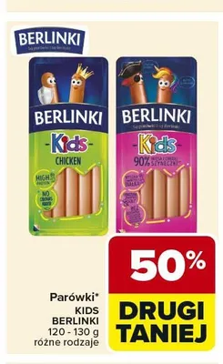 Parówki Kids Berlinki promocja w Carrefour Market