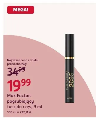 Pogrubiający tusz do rzęs promocja w Rossmann