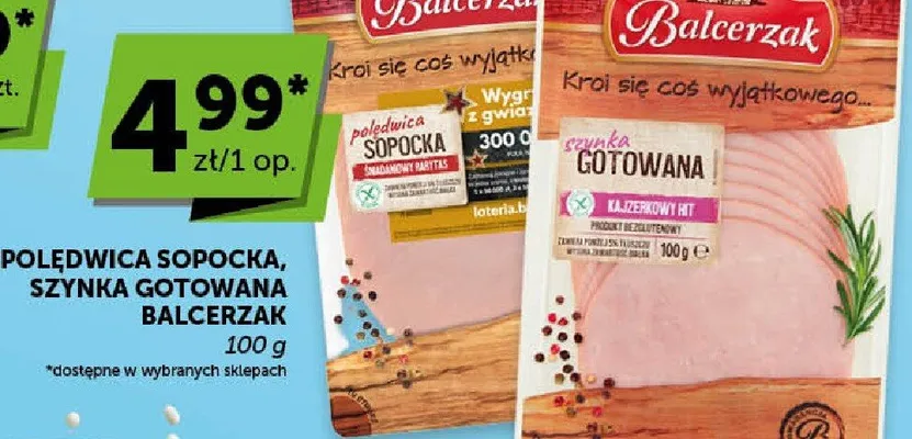 Polędwica sopocka, szynka gotowana promocja w Groszek