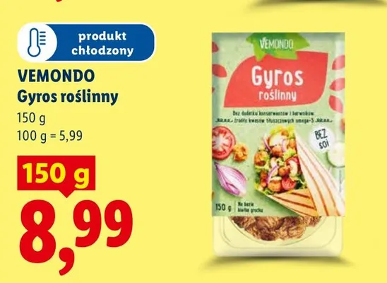 Gyros roślinny promocja w Lidl