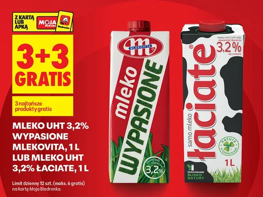 Mleko UHT 3,2% wypasione promocja w Biedronka