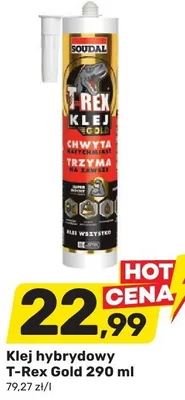Klej hybrydowy T-Rex Gold 290ml Soudal promocja w Bricomarche