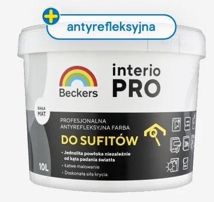 Farba biała antyrefleksyjna beckers interio pro promocja w Castorama