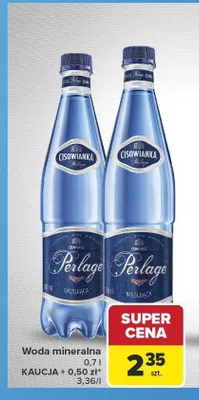 Woda mineralna Cisowianka Perlage promocja w Carrefour