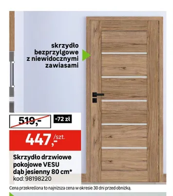 Skrzydło drzwiowe pokojowe VESU dąb jesienny 80 cm promocja w Leroy Merlin