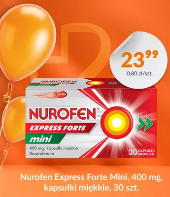 Kapsułki miękkie Nurofen Express Forte Mini 400mg promocja w DOZ.PL