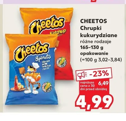 Chrupki kukurydziane CHEETOS Spirals promocja w Kaufland