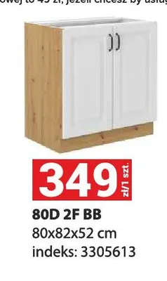 Szafka kuchenna 80D 2F Bb 80x82x52 cm promocja w Merkury Market