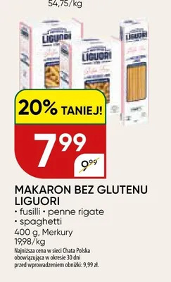 Makaron bezglutenowy Liguori spaghetti promocja w Chata Polska